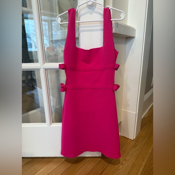 Zara Hot Pink Dress With Bow Detail - Picture 4 of 7